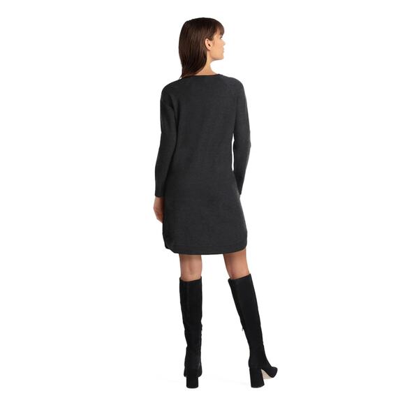 NWT Halston Studio Studio Long Sleeve Mini Sweater Dress Black Ribbed Size XXL - Picture 3 of 11